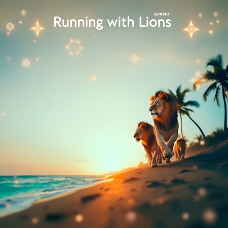 Running with Lions - Single by Sunryez - Roots Reggae Cover Art